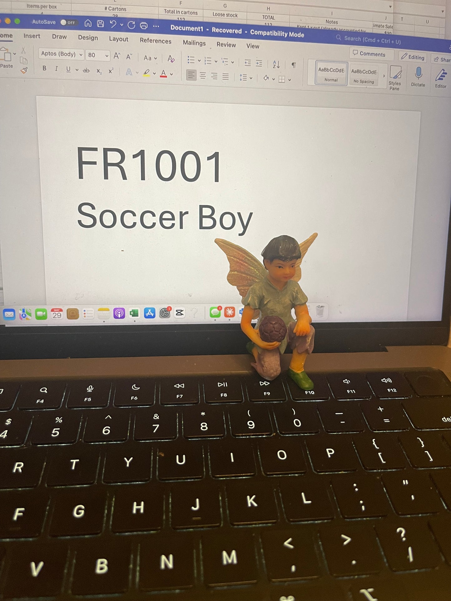 Fairy Playing Soccer Figurine | Miniature Fairy Garden Sports Figure