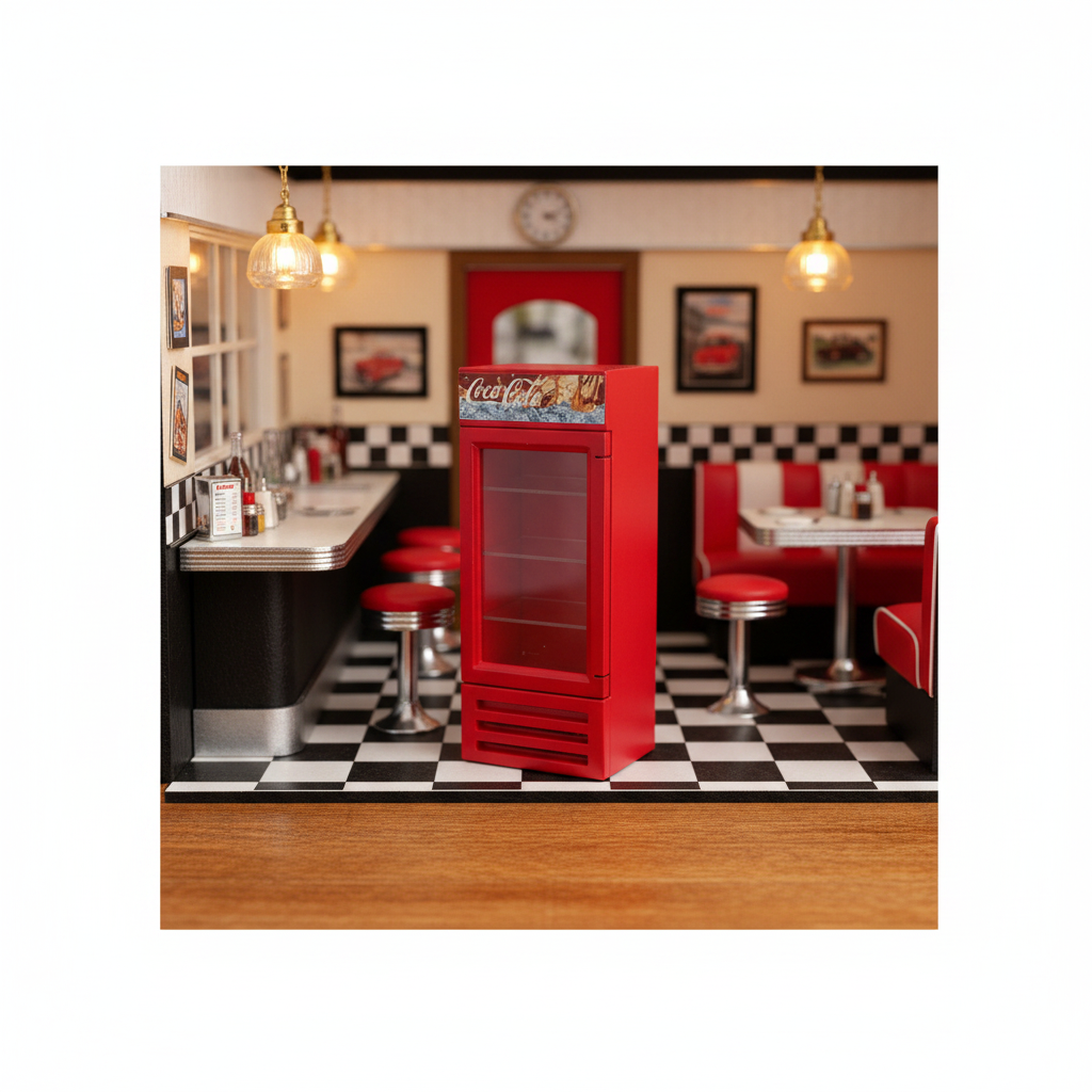 Miniature Display Fridge – Dollhouse & Fairy Garden Accessory