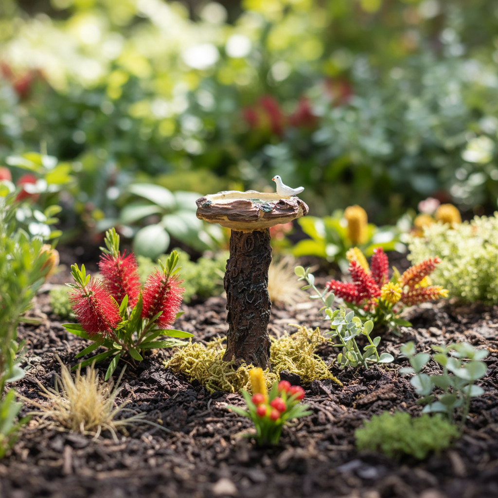 Post Birdbath with White Dove – Real Garden