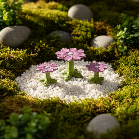 Purple Flower Set — Fairy Garden, No Background Flowers
