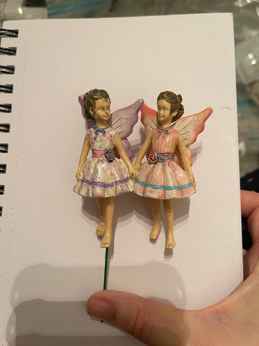 Two Fairy Friends Holding Hands | Fairy Figurines