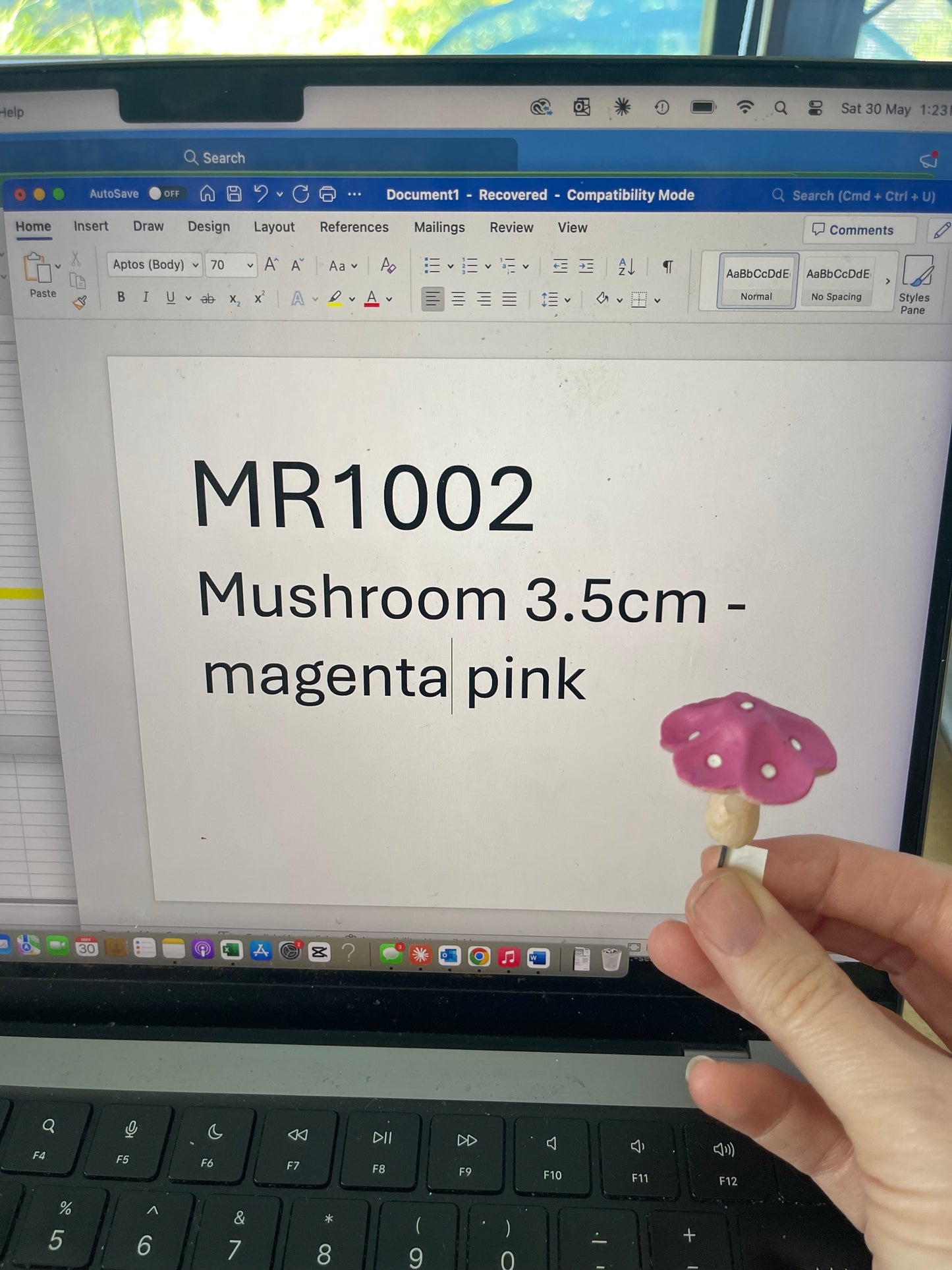 Fairy Garden Mushroom  3.5cm