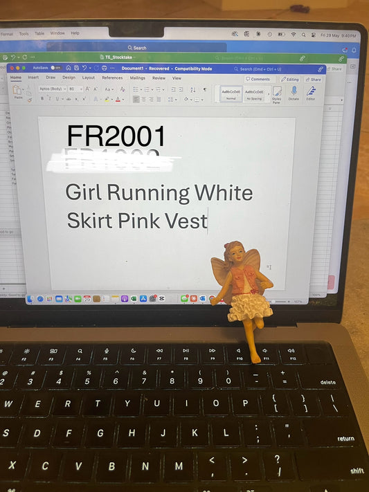 Running Fairy Girl Figurine | Miniature Fairy Garden Figure