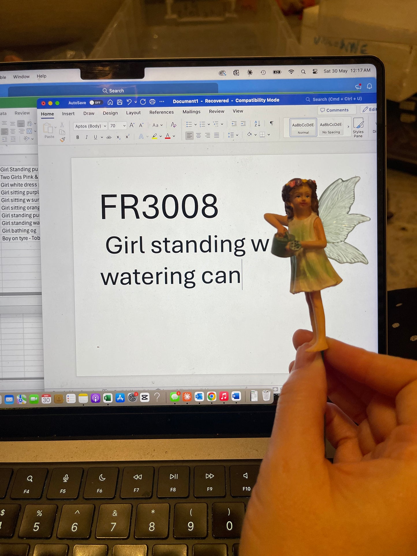 Resin Fairy Figurine – Girl with Watering Can