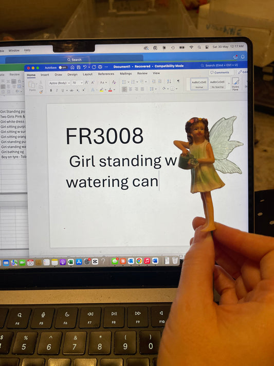 Resin Fairy Figurine – Girl with Watering Can