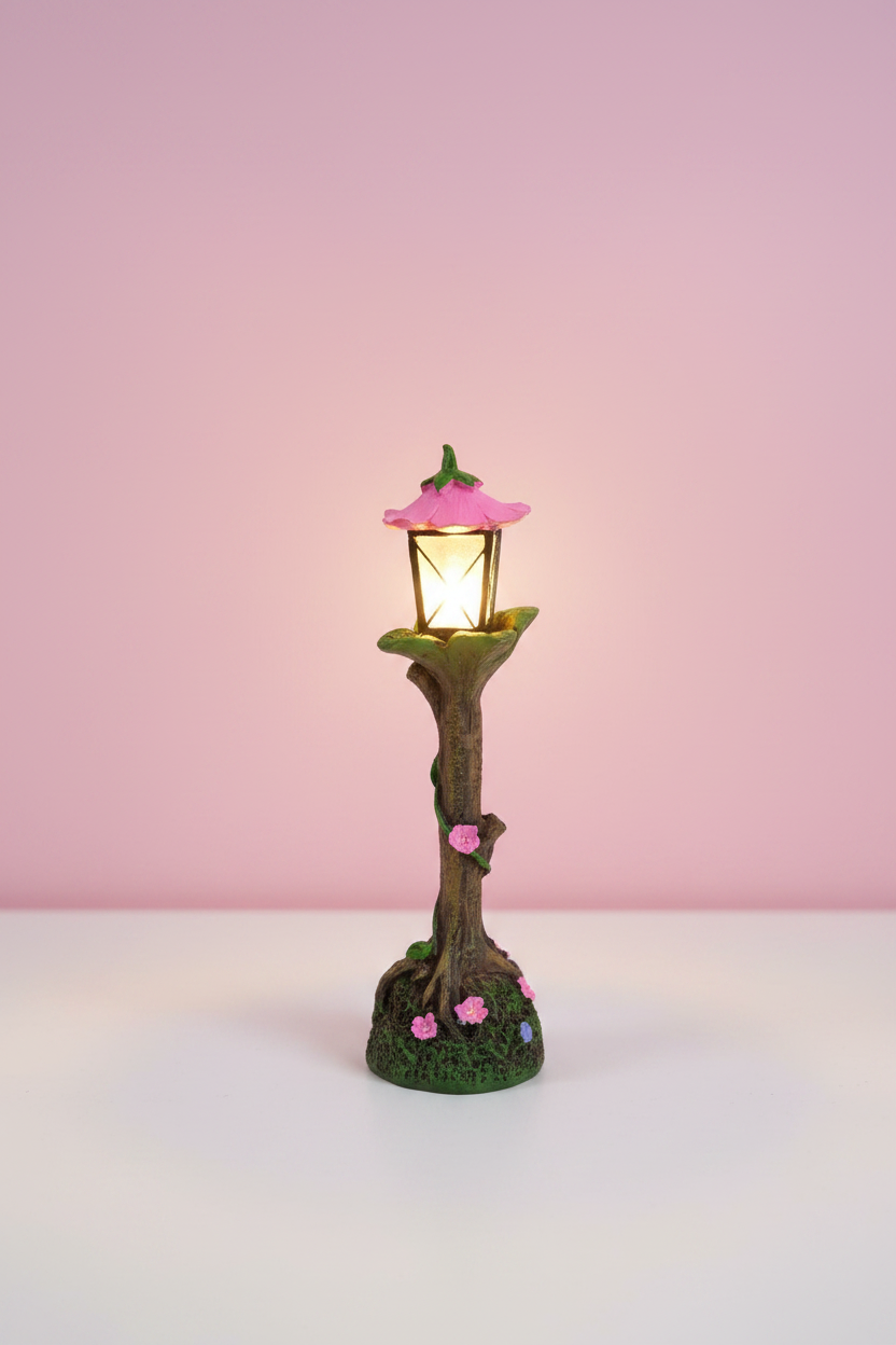 Fairy Garden Flower Lamp Post