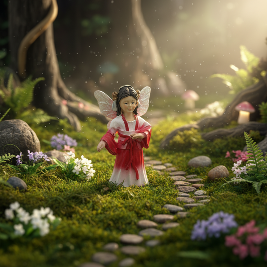 Japanese Fairy in red Kimono