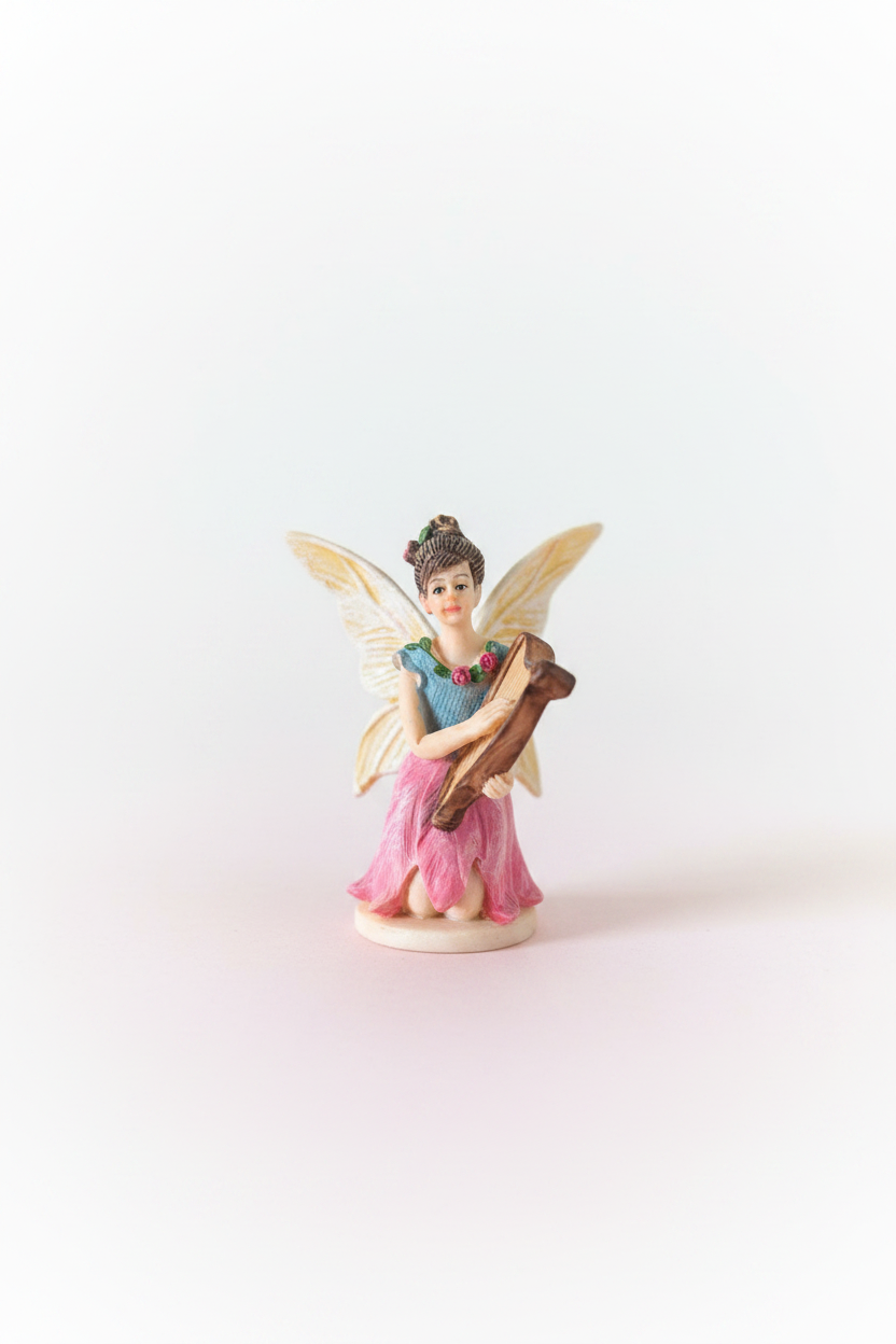 Harp Playing Fairy Figurine - Product Photo