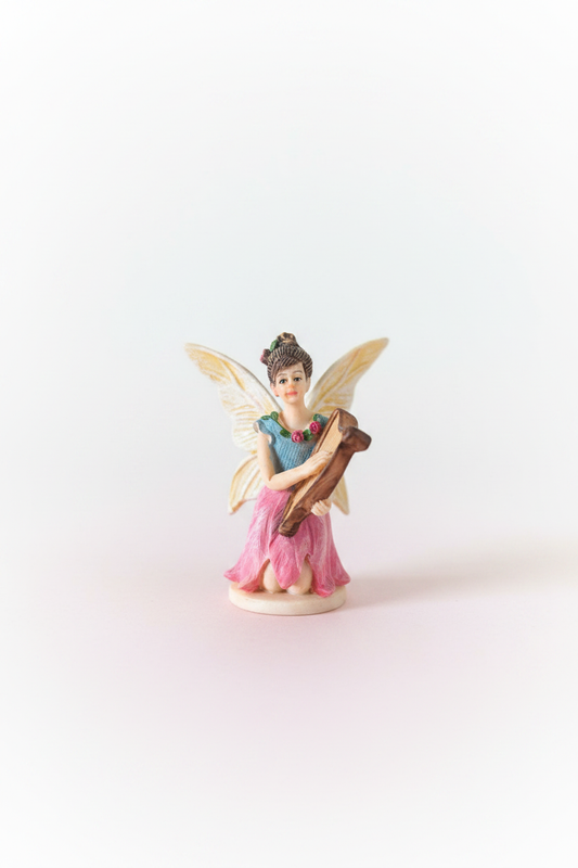 Harp Playing Fairy Figurine - Product Photo