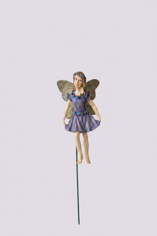 Periwinkle Fairy Garden Stake - Product Photo