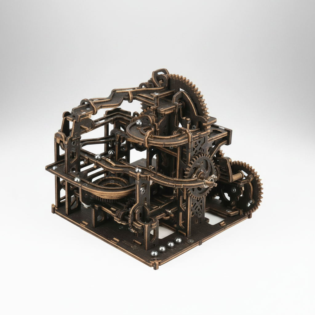 Mini 3d Wooden Marble Run