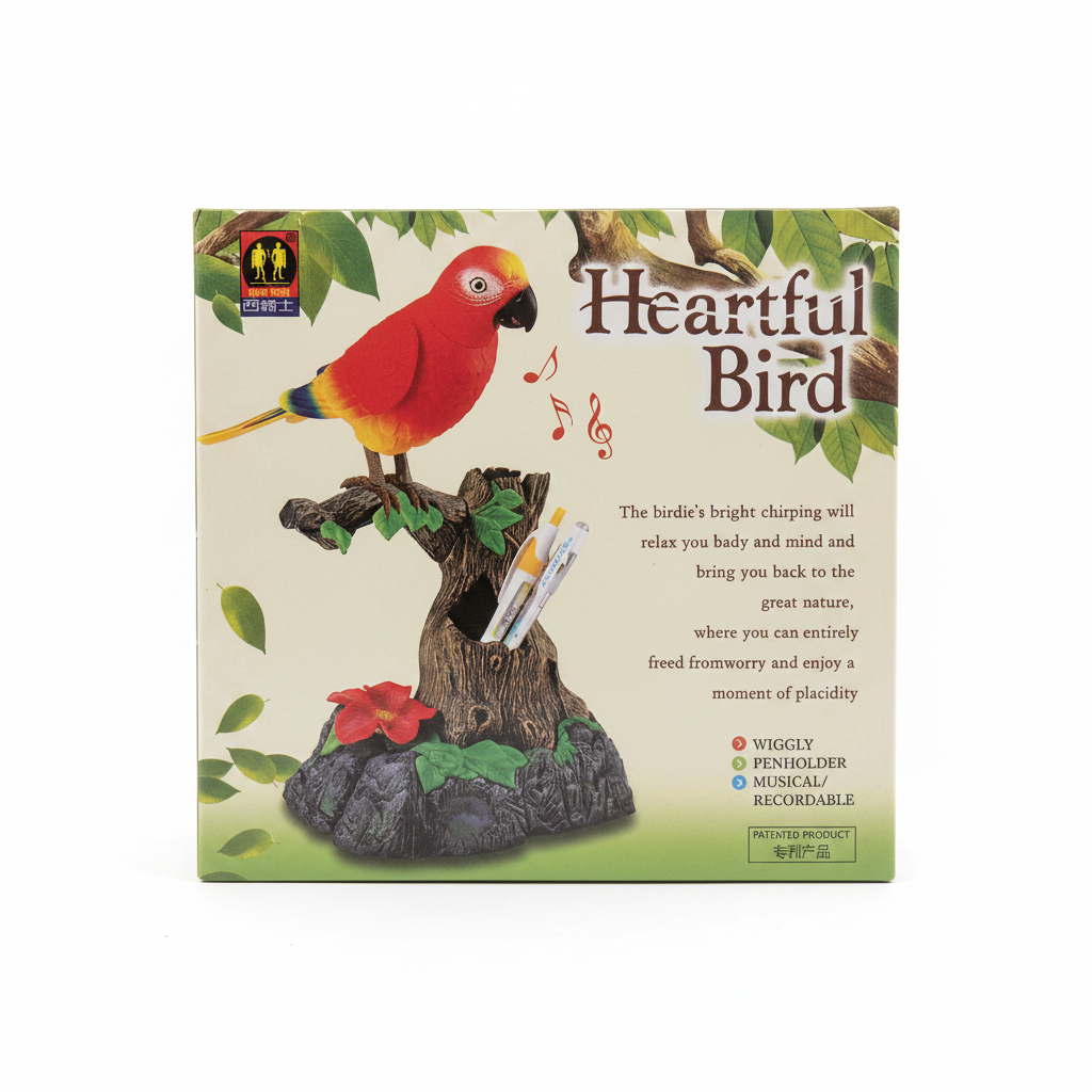 Heartful Bird animated talking parrot box front