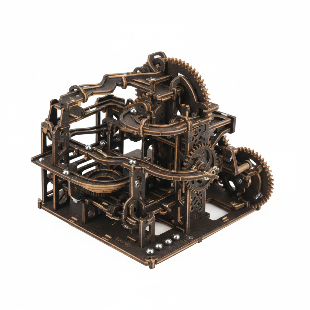 Mini 3d Wooden Marble Run