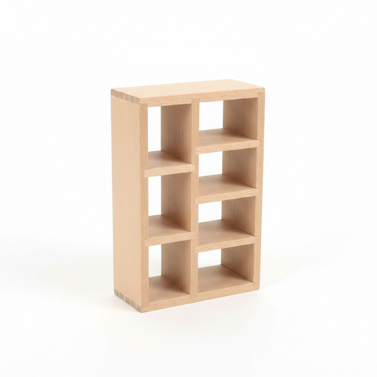 Miniature Asymmetric Cube Shelf Unit – Dollhouse Living Room & Study