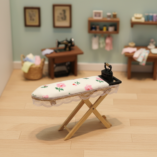 Miniature Ironing Board & Iron Set – Dollhouse Laundry