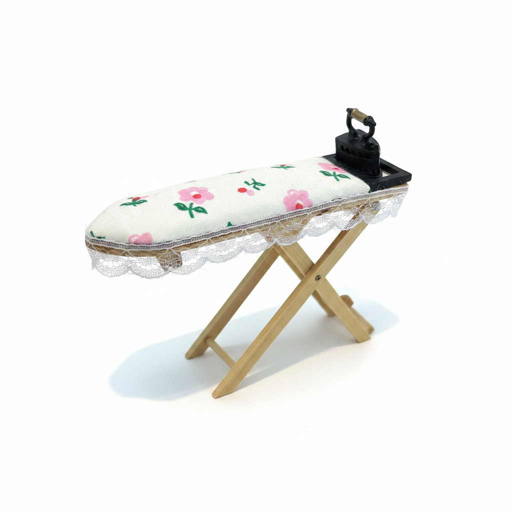 Miniature Ironing Board & Iron Set – Dollhouse Laundry