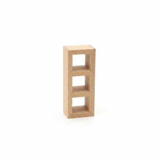 Miniature Tall Narrow 4-Shelf Bookcase – Dollhouse Living Room & Study
