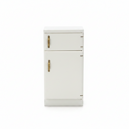 Miniature White Fridge Freezer – Dollhouse Kitchen