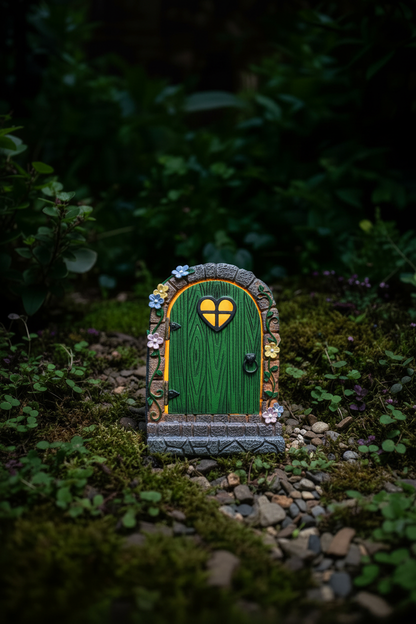 Solar Fairy Door – Light Seeping Through Frame