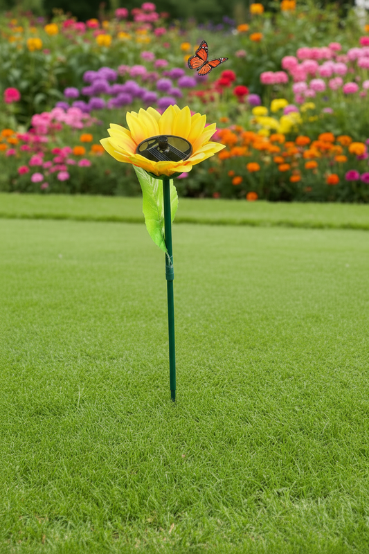 Solar Butterfly with Flower